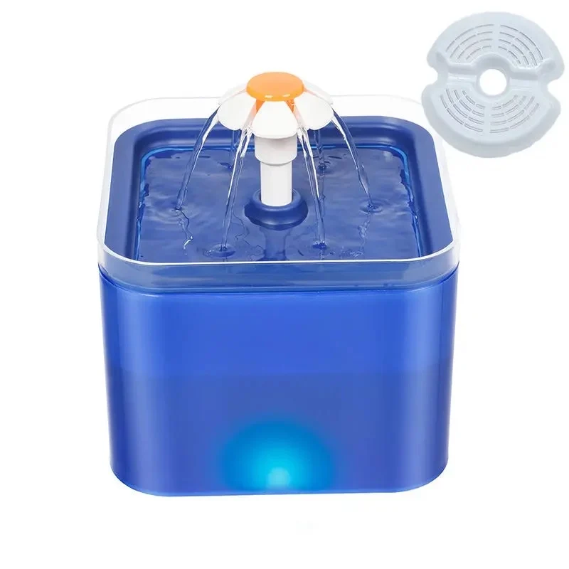 Fuente de Agua para Perros y Gatos con Luz LED 2 Litros
